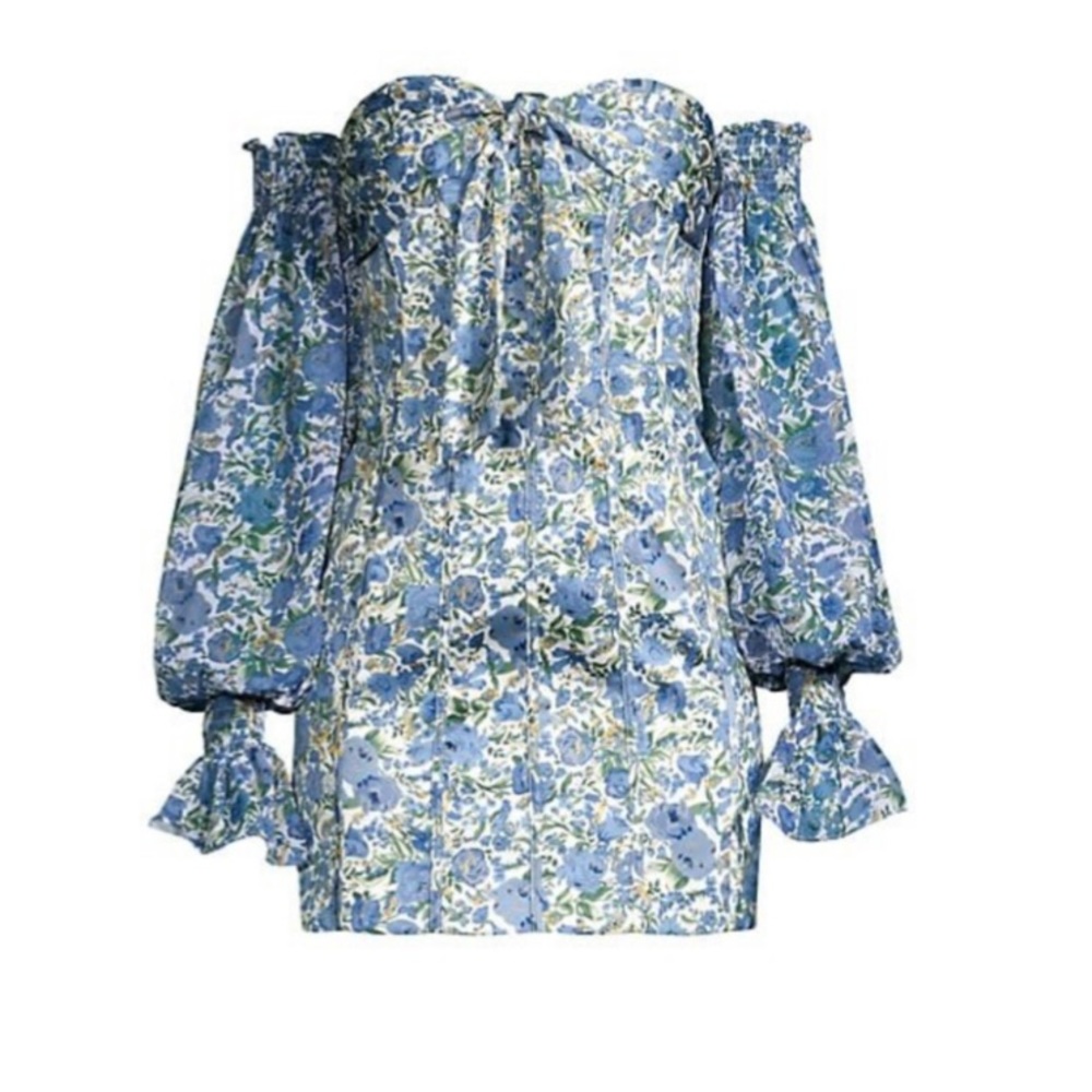 Lavish Alice!Satin Poet Sleeve Minidress size 6